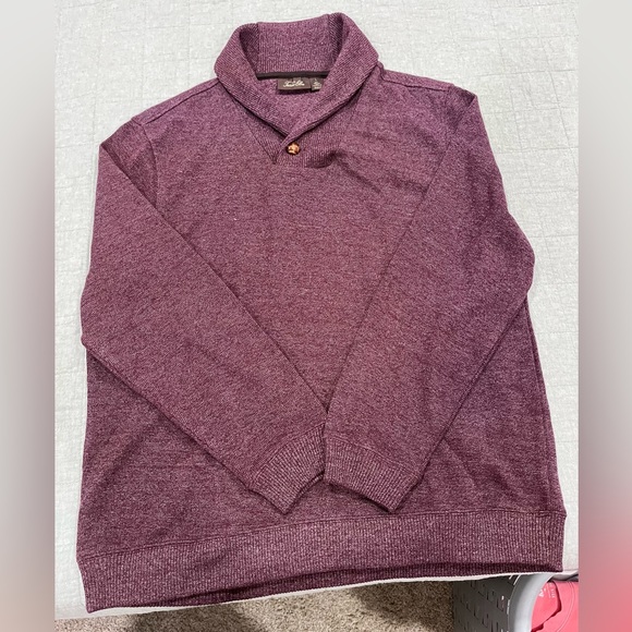 Mens Tasso Elba Sweater Maroon Size Large - Picture 1 of 4